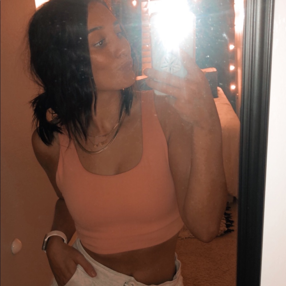 Salmon Pink Gymshark Bra Top